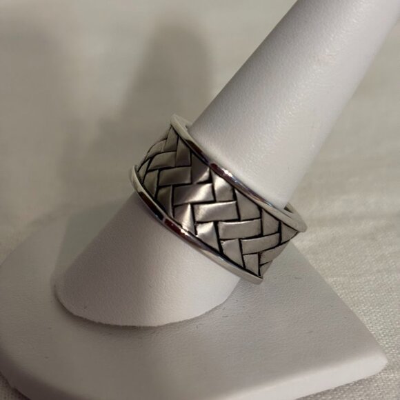 Effy Other - NEW EFFY Men's 925 Sterling Silver Woven Ring (size 9.50) with Effy Pouch